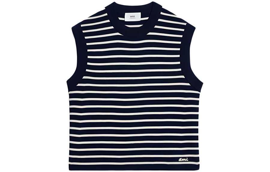 AMIPARIS Sweaters Men's Nautical Blue Crew Neck Moderate Other