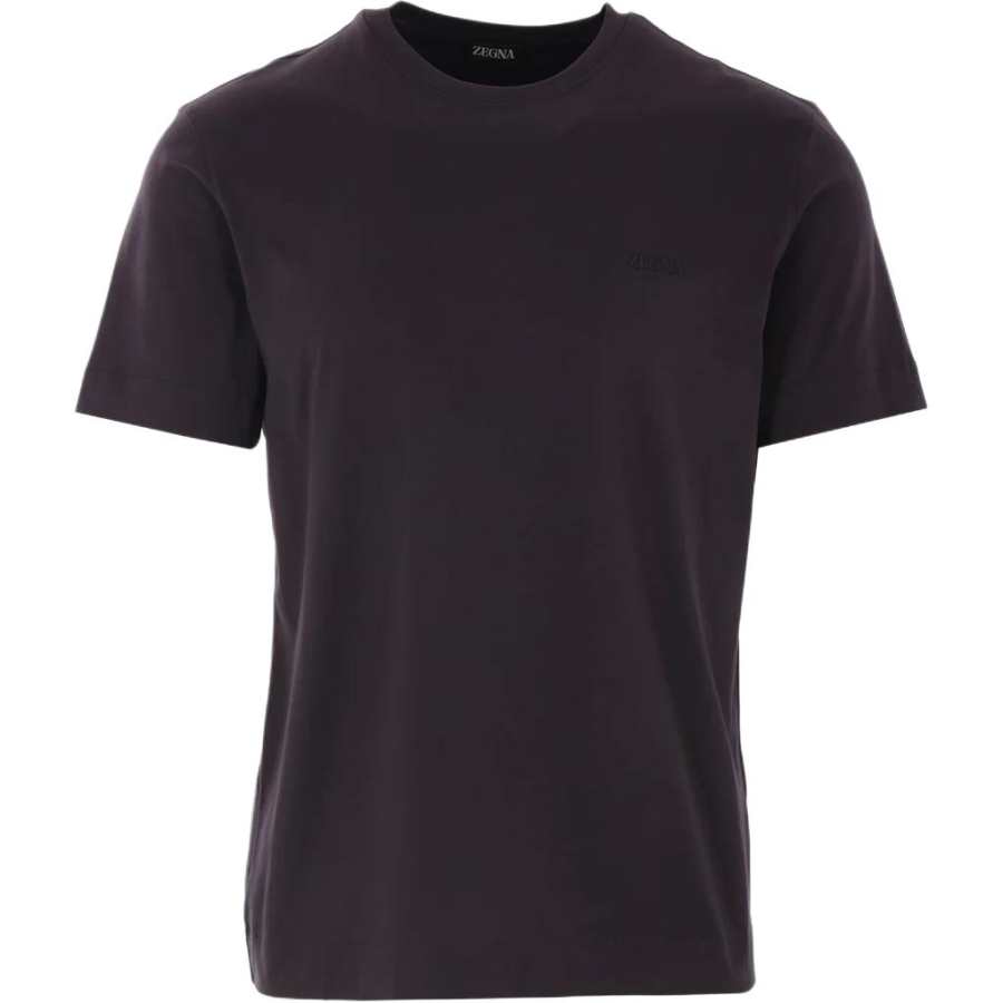 Ermenegildo Zegna Zegna Logo Embroidered Crewneck T Shirt