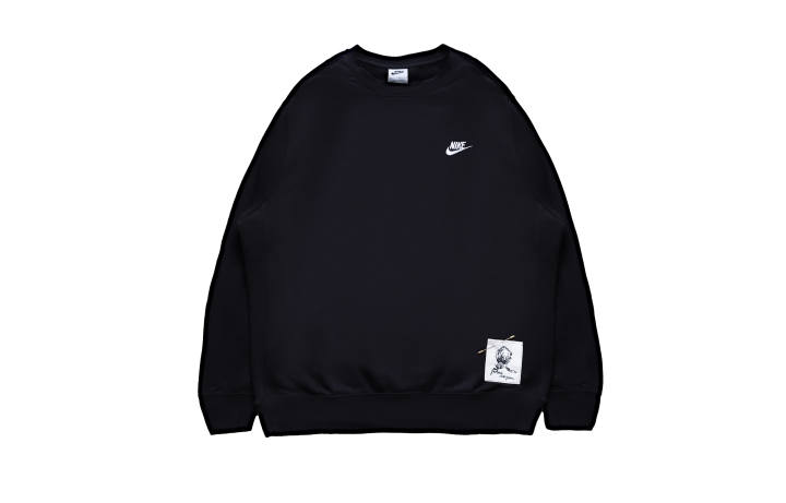 Nike Nike Sweatshirts Men's Black Crew Neck Moderate Regular