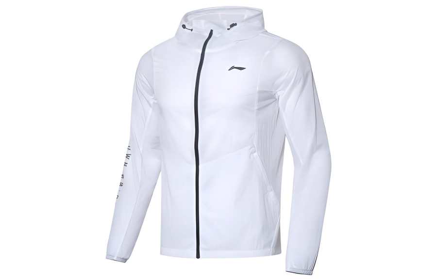 Li-Ning Li Ning Jackets Men's White Hooded Moderate Other
