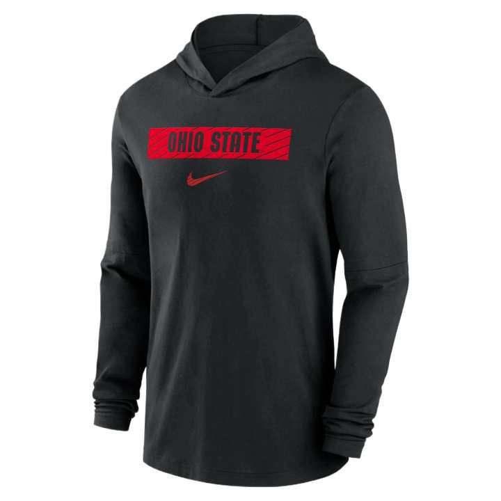 Nike Nike Ohio State Buckeyes Sideline Men's Nike Dri FIT College Long Sleeve Hooded Top