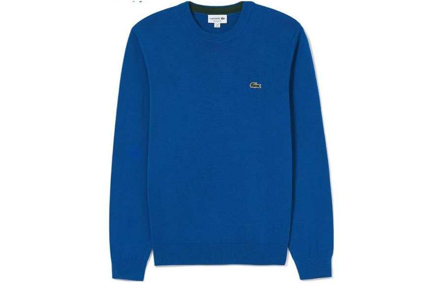 LACOSTE Knitwear Men's Bright Blue Crew Neck Moderate Other
