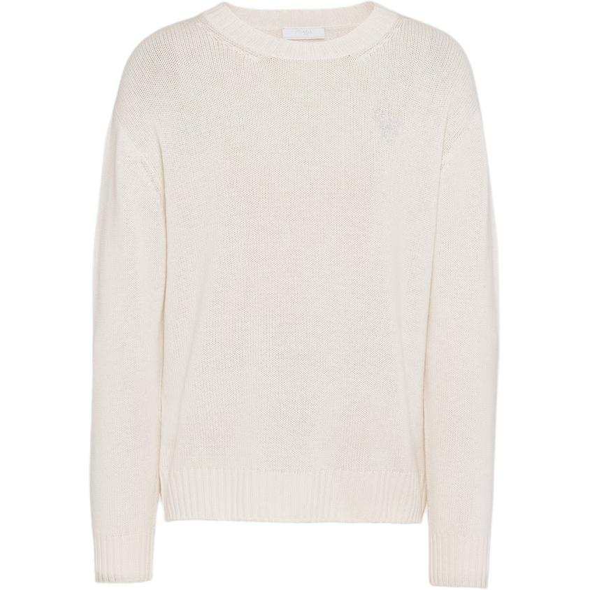 PRADA PRADA SS24 Cashmere Sweater Men's White