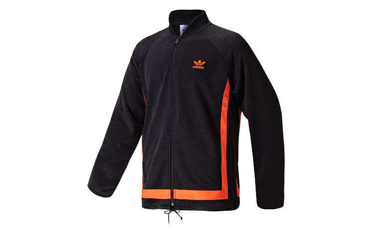 Adidas Originals Jackets Men's Black Orange Stand Collar Moderate Other