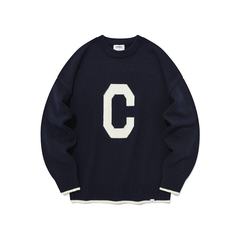 COVERNAT Knitwear Unisex Navy Crew Neck Moderate Other