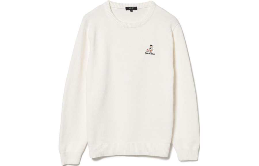 Beams Beams Sweaters Men's White Crew Neck Moderate Other