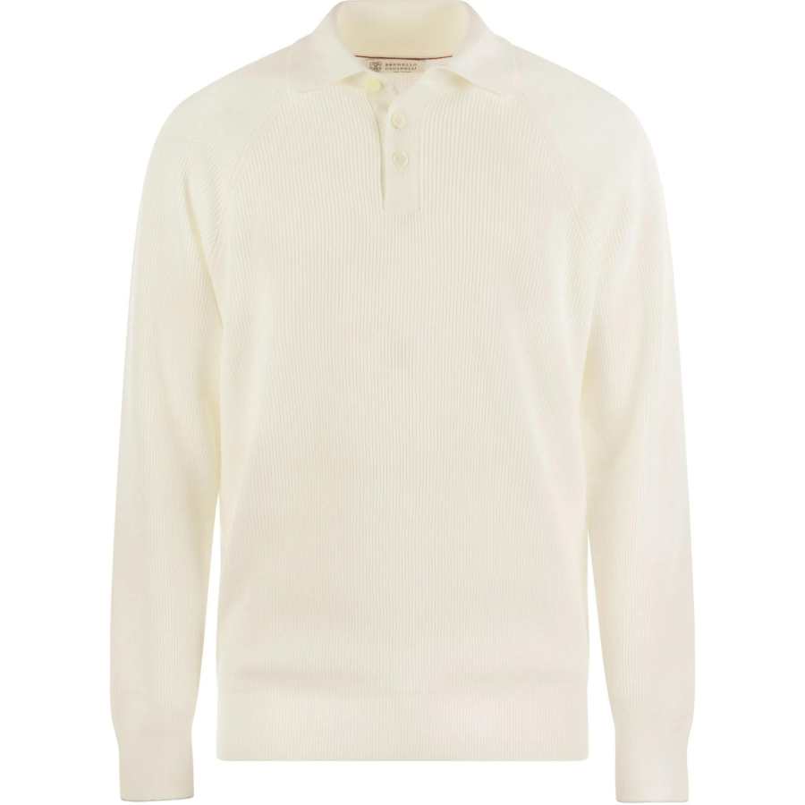 Brunello Cucinelli Long Sleeved Knitted Polo Jumper