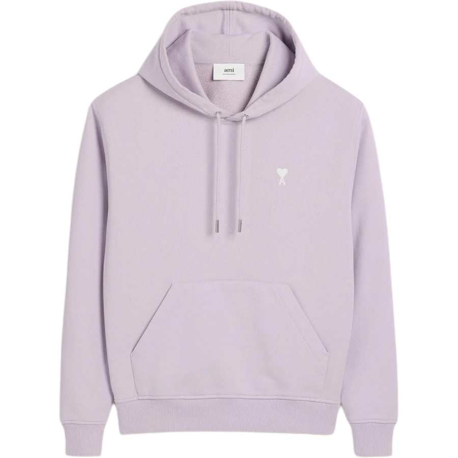 AMIPARIS Ami Paris Ami De Coeur Logo Embroidered Drawstring Hoodie