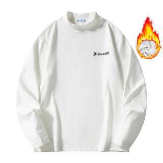 ALang Studio Knitwear Unisex Half Turtleneck Thickened And Fleece Lined Base Layer