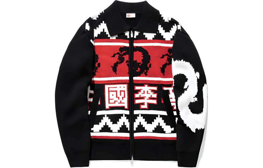 Li-Ning Li Ning Sweater Men's Black Samba Red Ecru