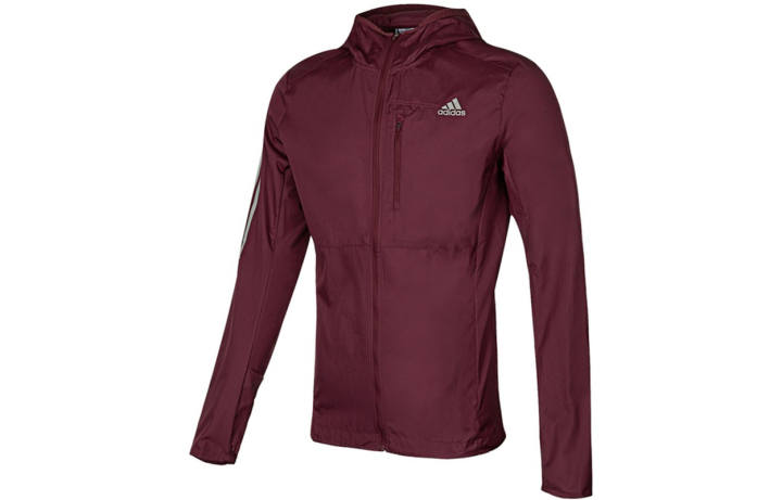 Adidas Adidas Jackets Men's Burgundy Hooded Moderate Other