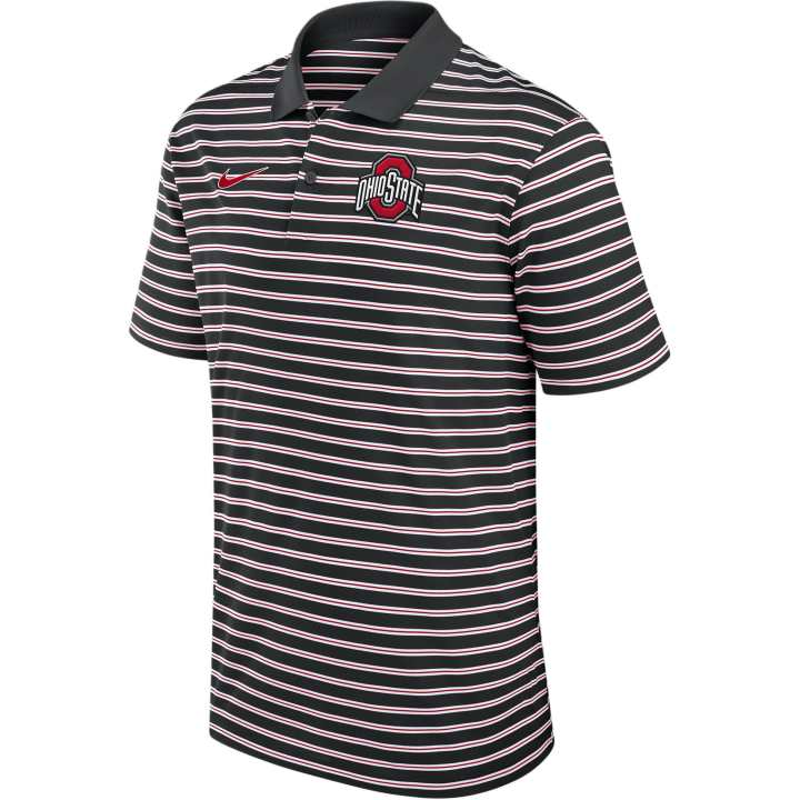 Nike Nike Ohio State Buckeyes Primetime Victory Striped Men's Nike Dri-FIT College Polo