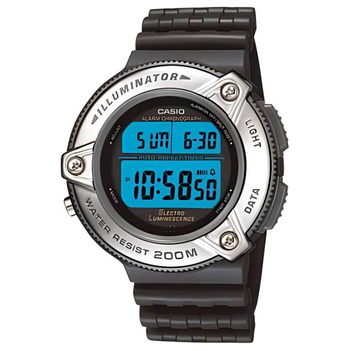 CASIO CASIO Quartz Movement Rubber Band Strap Watch 47mm Men's Watches Black Dial