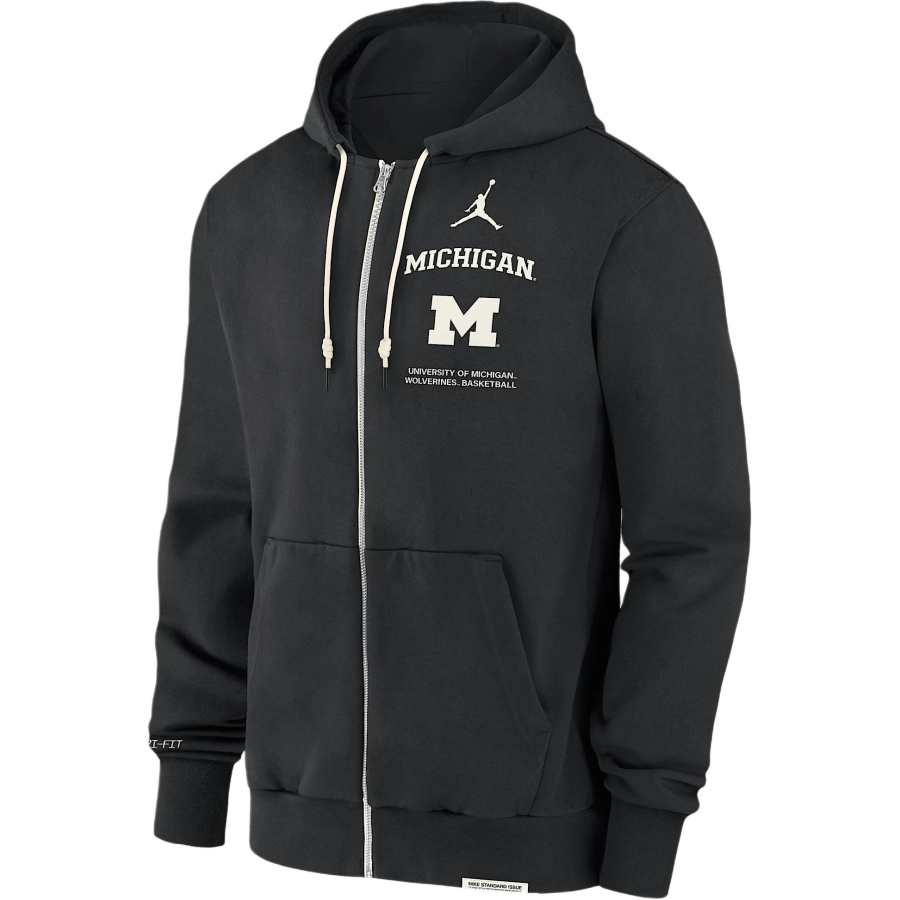 Jordan Nike Michigan Wolverines On Court Basketball Jordan Brand Dri FIT College Full Zip Hoodie