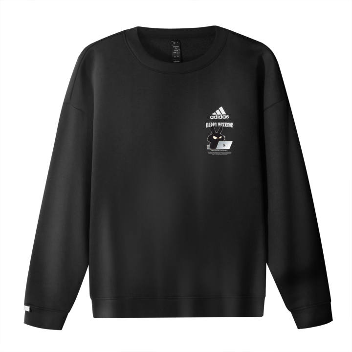Adidas Adidas Sweatshirts Unisex Black Crew Neck Moderate Regular
