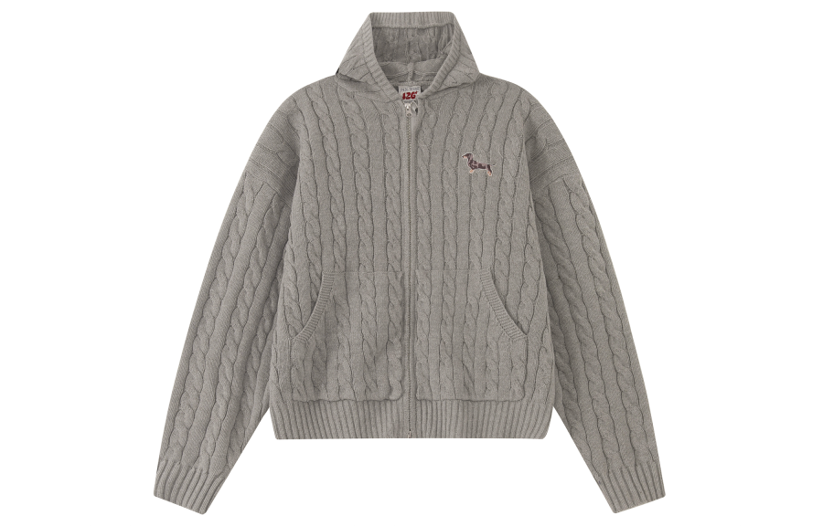 F426 Sweaters Unisex Hooded Moderate Cardigan