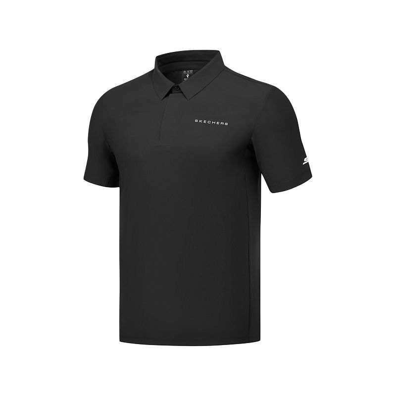 Skechers GO DRI SS25 Polo Shirt Men's Carbon Black/0018