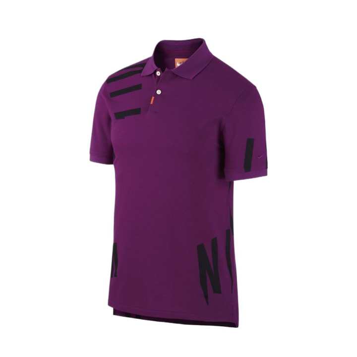 Nike Nike Polo Shirts Men's Purple Polo Collar Moderate
