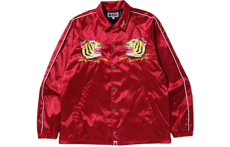 A BATHING APE Bape Tiger Embriodery Coach Jacket