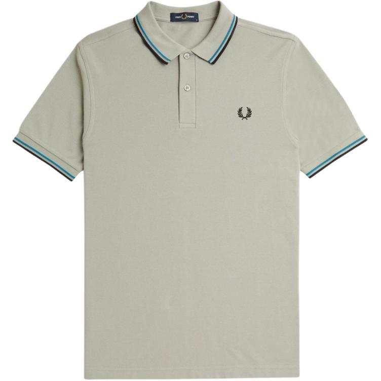 FRED PERRY Polo Shirt Men's Lime Gray