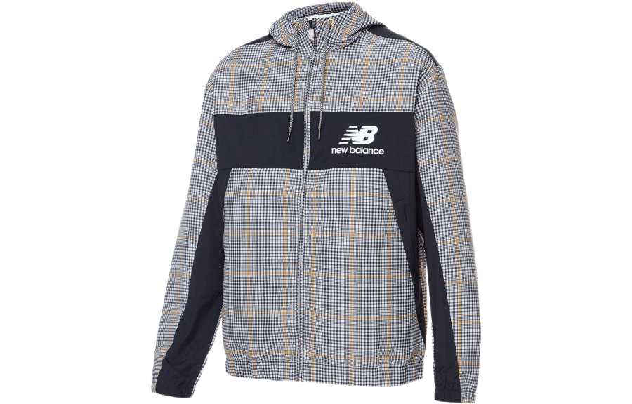 New Balance New Balance Jackets Men's Gray Hooded Moderate Straight Fit