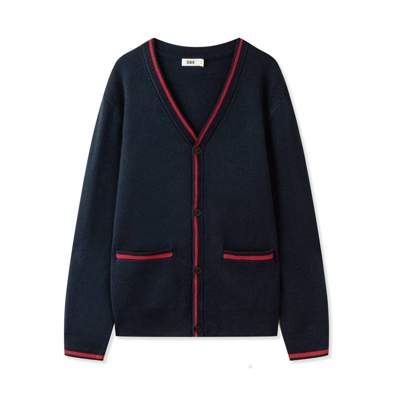Semir Knitwear Men's V Neck Moderate Cardigan