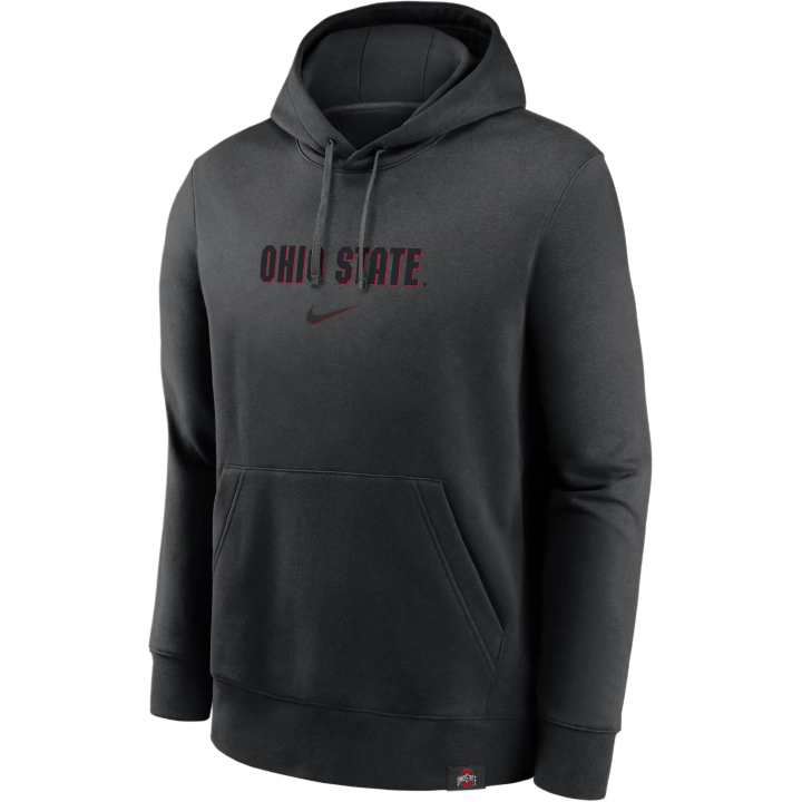 Nike Nike Ohio State Buckeyes Statement Wordmark Lockup Heavyweight Men's Nike College Pullover Hoodie
