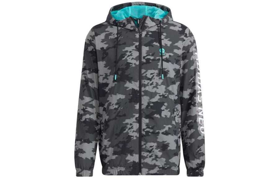 Adidas Neo Jackets Men's Black Hooded Moderate Other