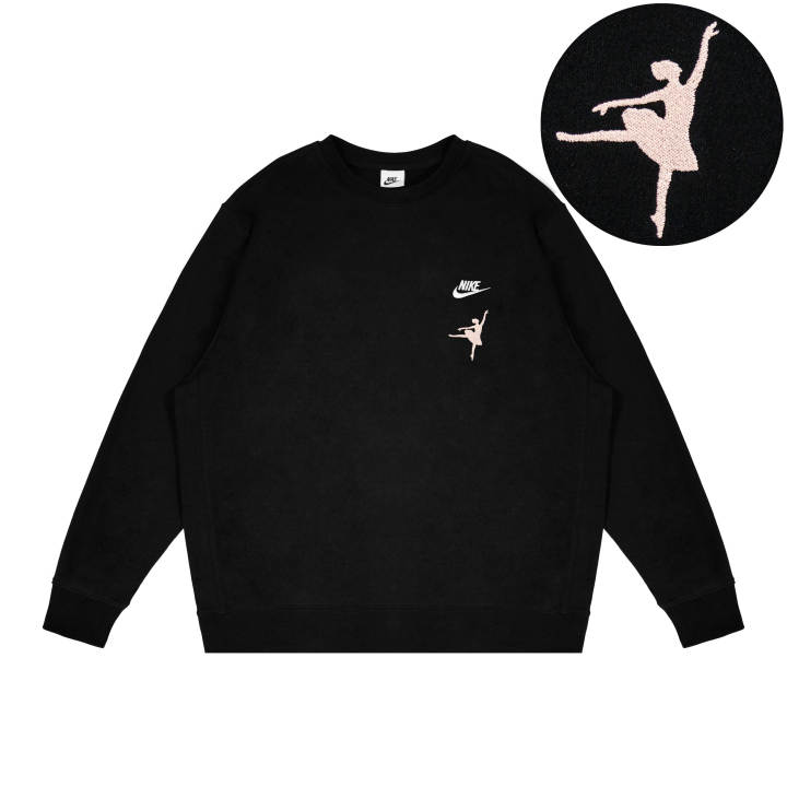 Nike Nike Sweatshirts Unisex Black Crew Neck Thickened Regular