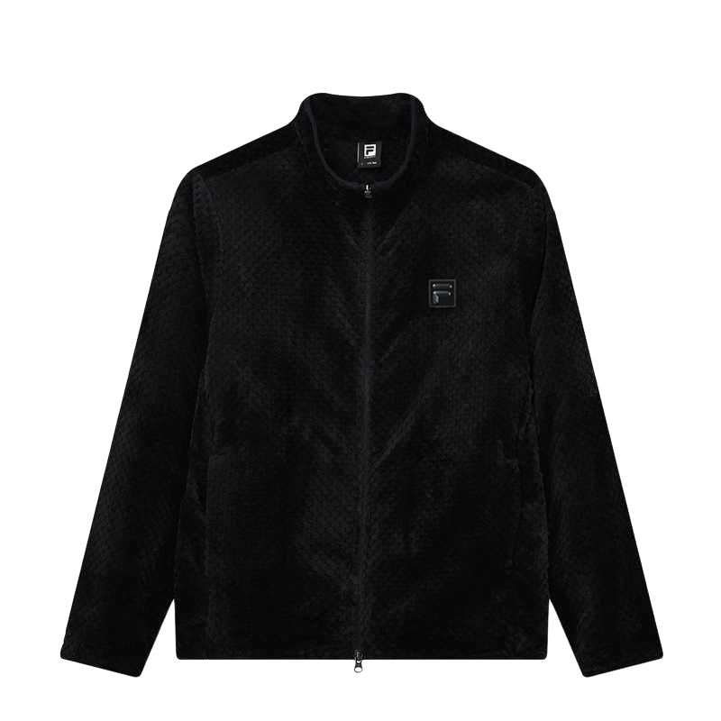 FILA Jackets Men's Pitch Black Stand Collar Moderate Other
