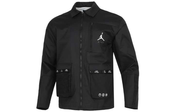 Jordan Jordan Jackets Men's Black Lapel Moderate Workwear