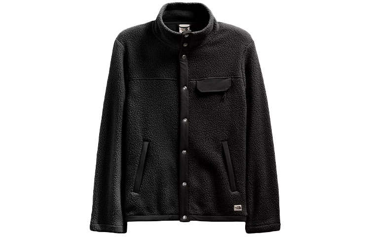 THE NORTH FACE Cragmont Suede Thermal Fleece Lined Stand Collar Logo Jackets & Coats Men's Black