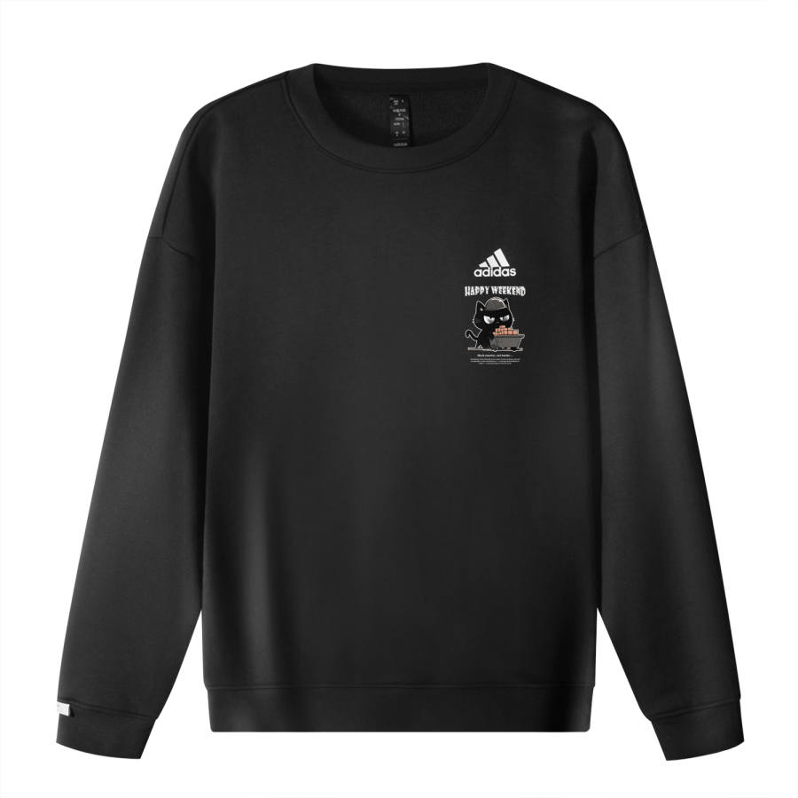 Adidas Adidas Sweatshirts Unisex Black Crew Neck Moderate Regular