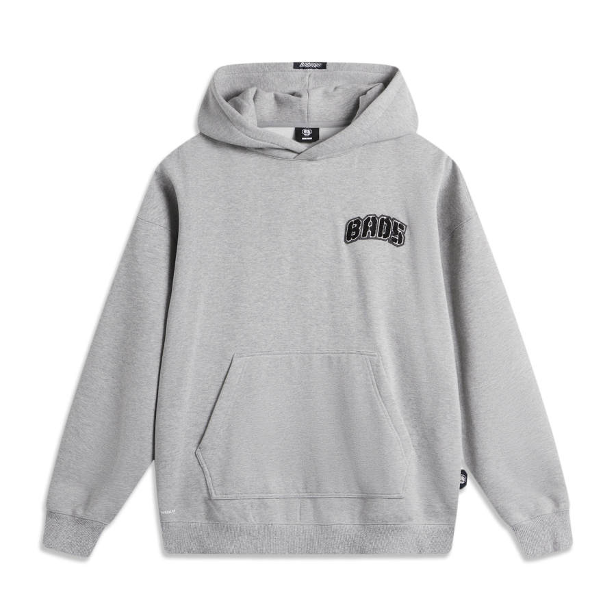 Li-Ning Li Ning BADFIVE Comfortable Casual Hooded Letter Print Loose Fit Fleece Lined Sweatshirt Men's