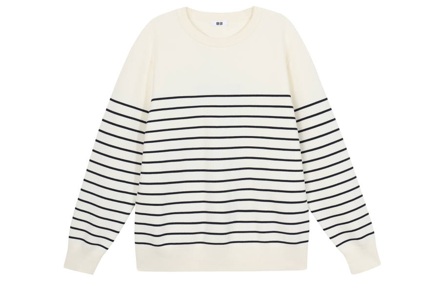 UNIQLO Knitwear Men's Ivory Crew Neck Moderate Other