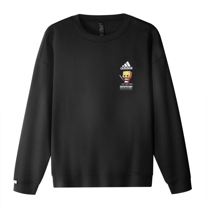 Adidas Adidas Sweatshirts Unisex Black Crew Neck Moderate Regular