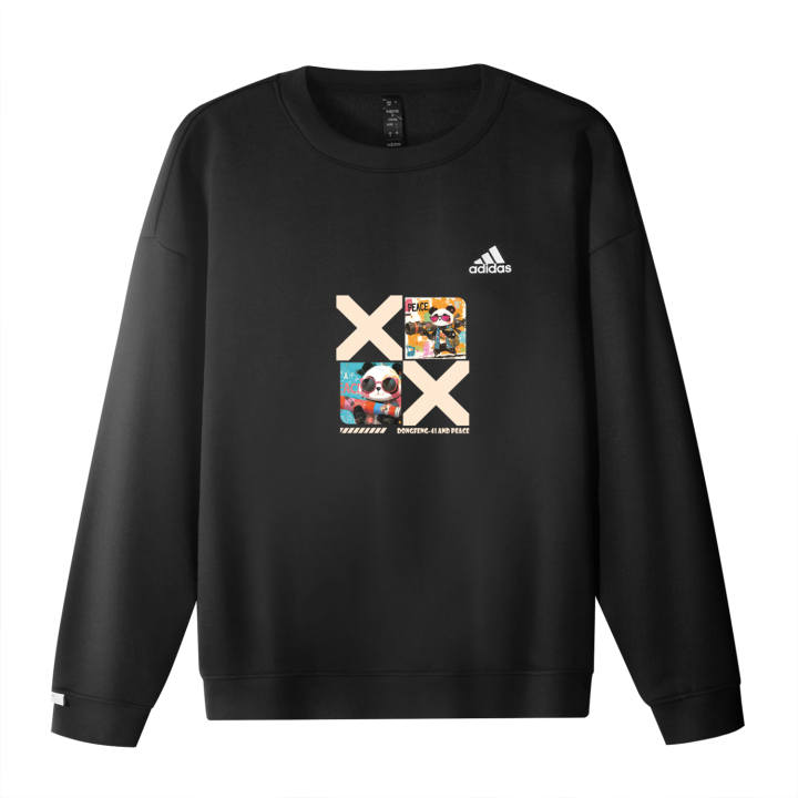Adidas Adidas Sweatshirts Unisex Black Crew Neck Moderate Regular