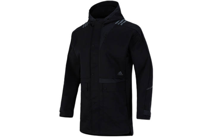 Adidas Adidas Jackets Men's Black Hooded Moderate Workwear