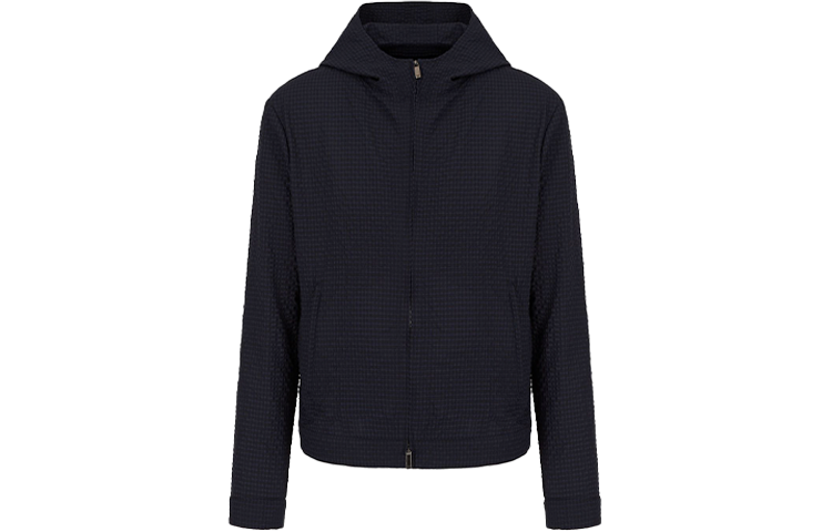 EMPORIO ARMANI Jackets Men's Sea Blue Hooded Moderate Other