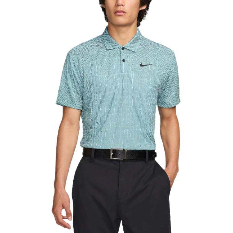 Nike Nike Polo Shirts Men's Blue Polo Collar Moderate Straight Fit