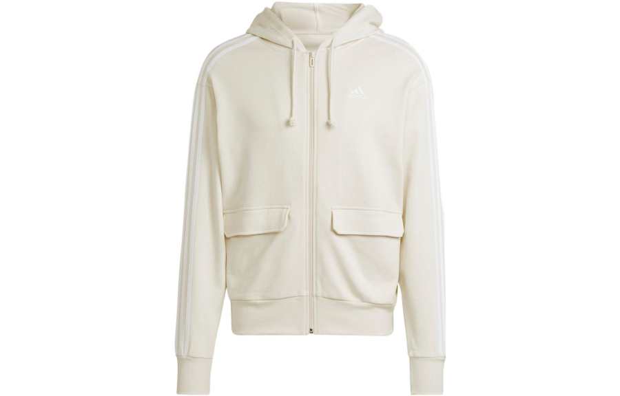 Adidas Adidas Jackets Men's White Hooded Moderate Straight Fit