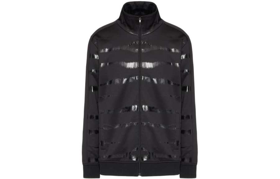 Valentino Jackets Men's Black Stand Collar Moderate Other