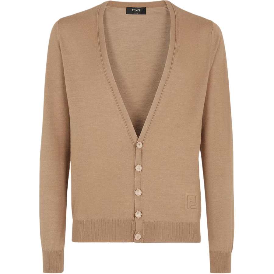 FENDI V Neck Buttoned Knitted Cardigan