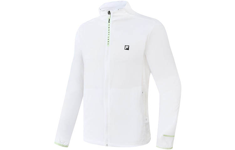 FILA Jackets Men's Jade White Stand Collar Moderate Instructor