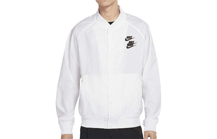 Nike Nike Jackets Men's White Baseball Collar Moderate Other