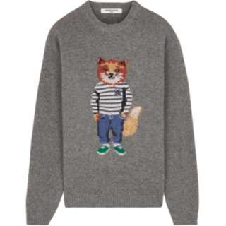 Maison Kitsune Maison Kitsuné Dressed Fox Intarsia Crewneck Jumper