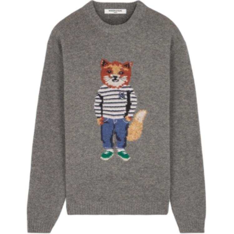 Maison Kitsune Maison Kitsuné Dressed Fox Intarsia Crewneck Jumper