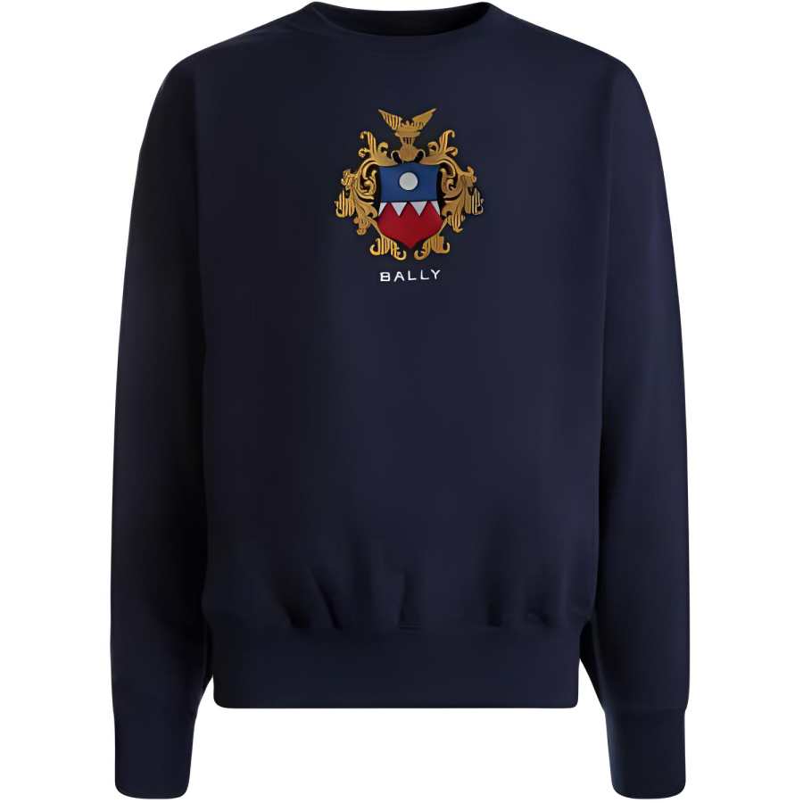 BALLY Bally logo-embroidered cotton sweatshirt