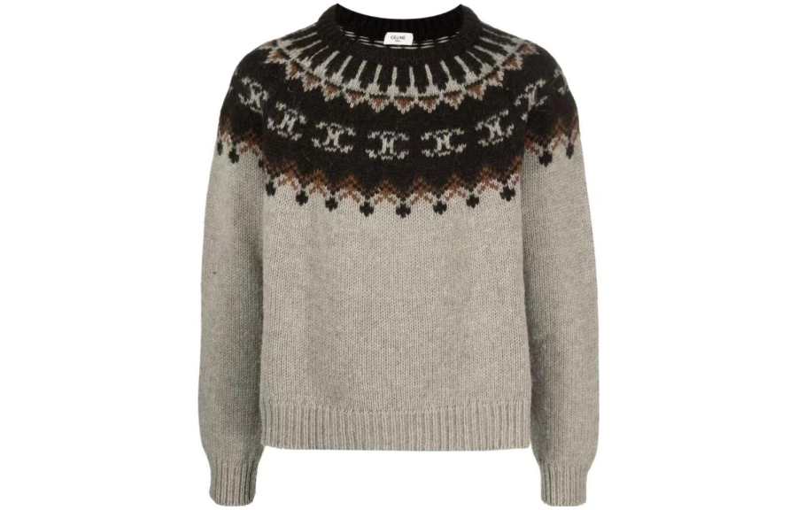 CELINE CELINE FW23 Sweater Men's Coffee