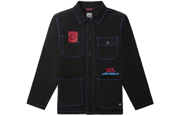 Vans Vans Jackets Men's Black Lapel Moderate Other